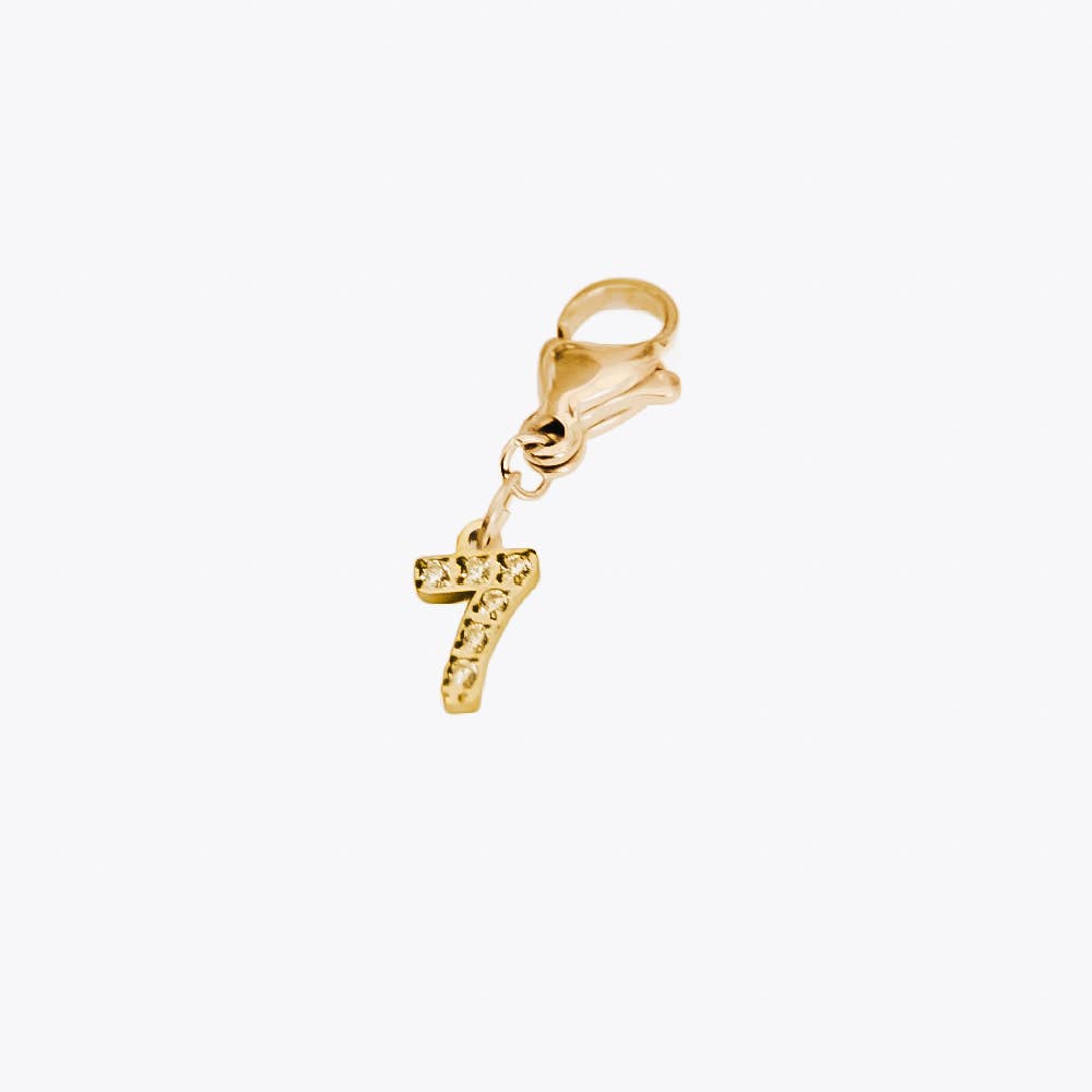 Number Charm Bar Chanelle Charms - WATERPROOF