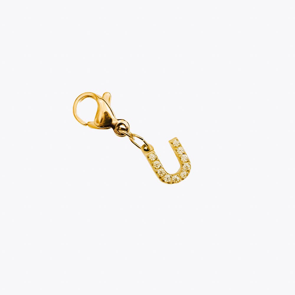 Initial Charm Bar Chanelle Charms - WATERPROOF