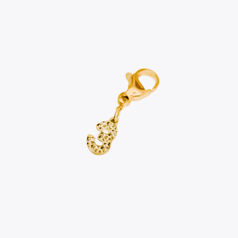 Number Charm Bar Chanelle Charms - WATERPROOF
