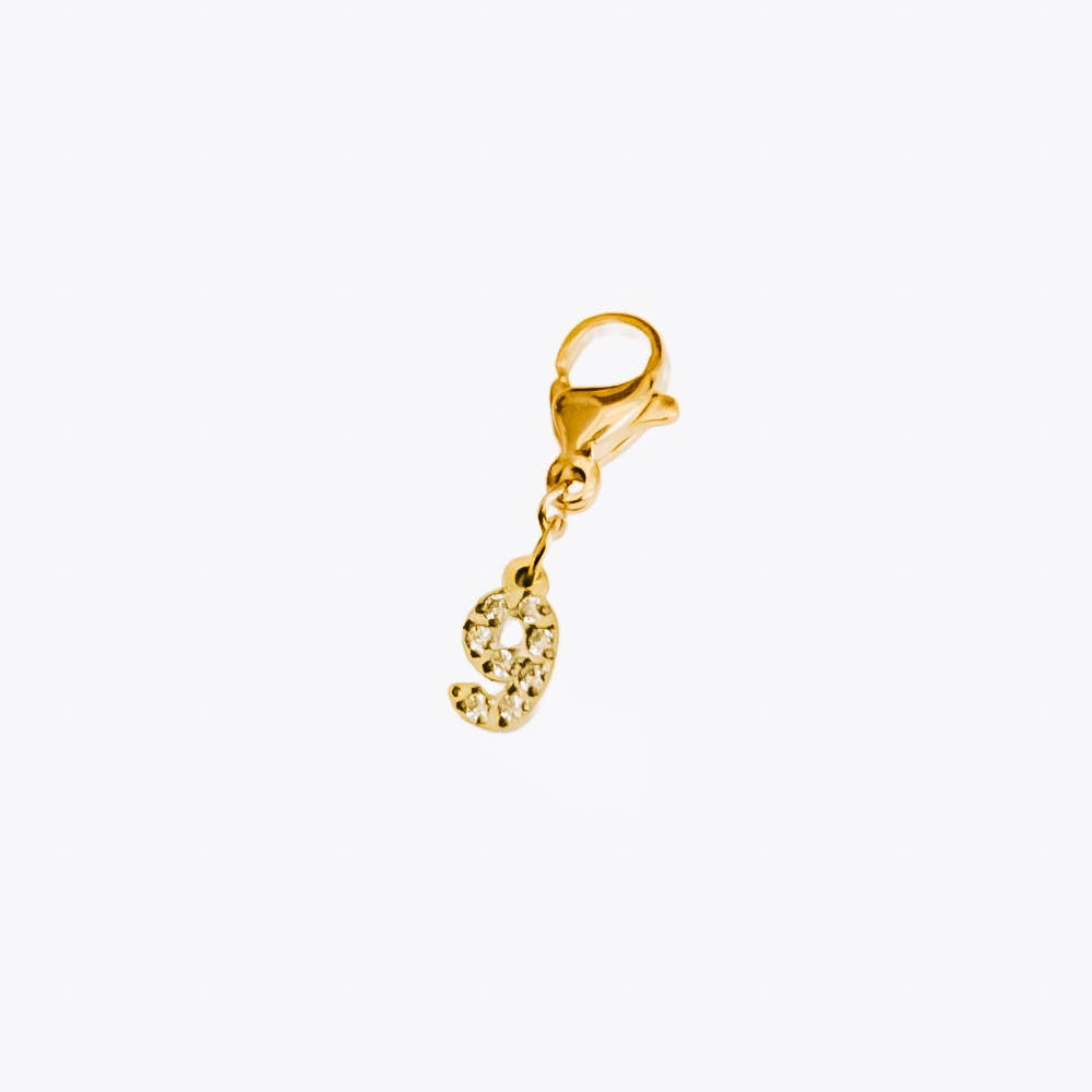 Number Charm Bar Chanelle Charms - WATERPROOF