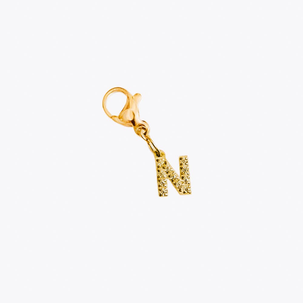 Initial Charm Bar Chanelle Charms - WATERPROOF