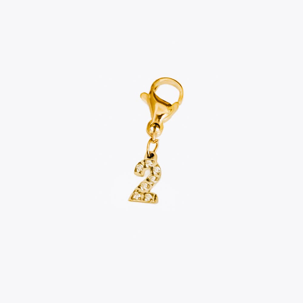 Number Charm Bar Chanelle Charms - WATERPROOF