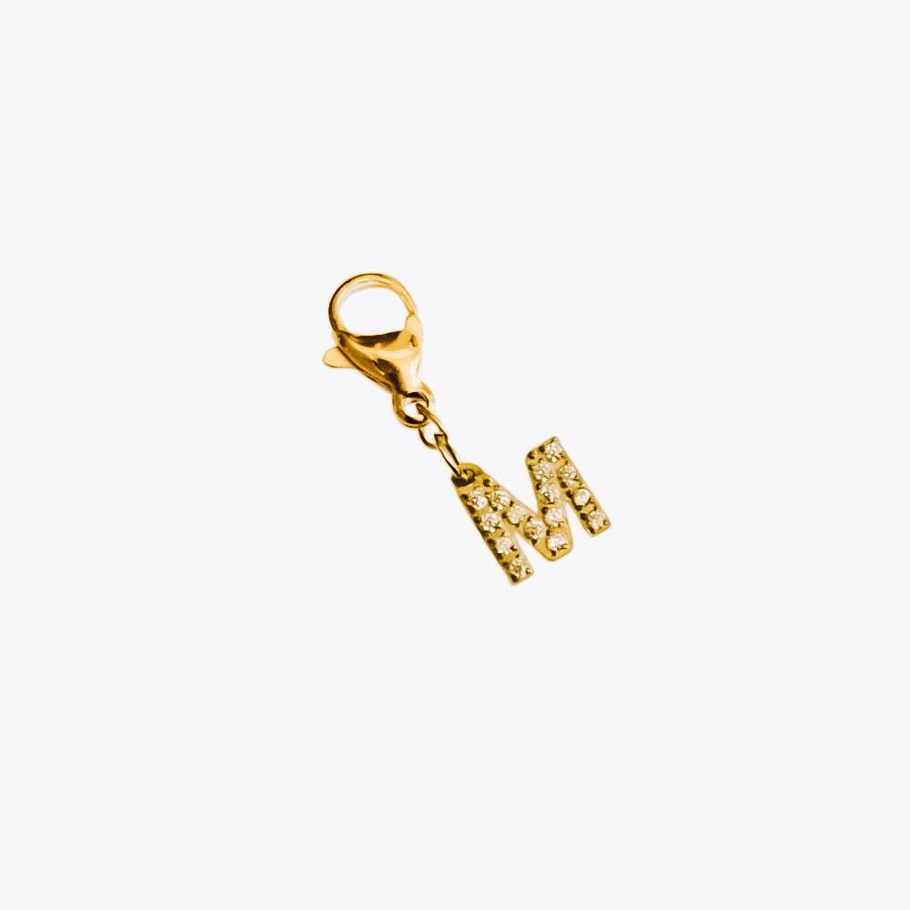 Initial Charm Bar Chanelle Charms - WATERPROOF