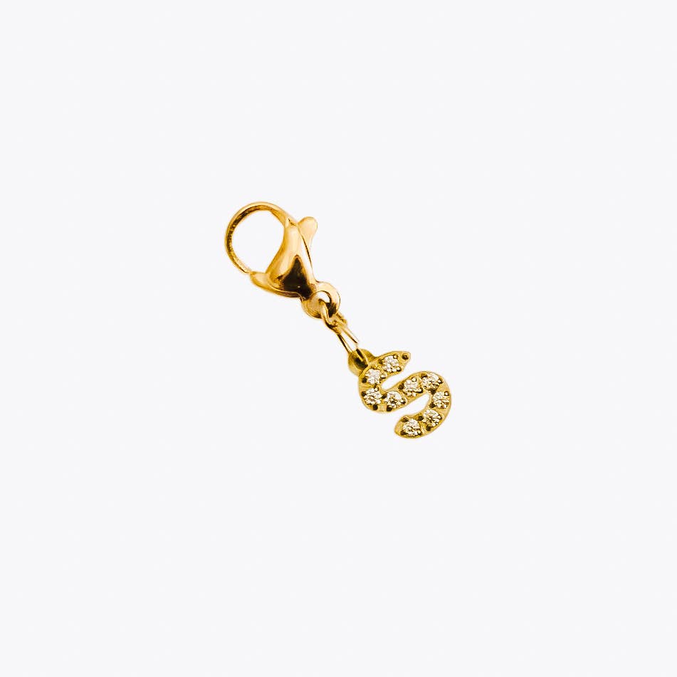 Initial Charm Bar Chanelle Charms - WATERPROOF
