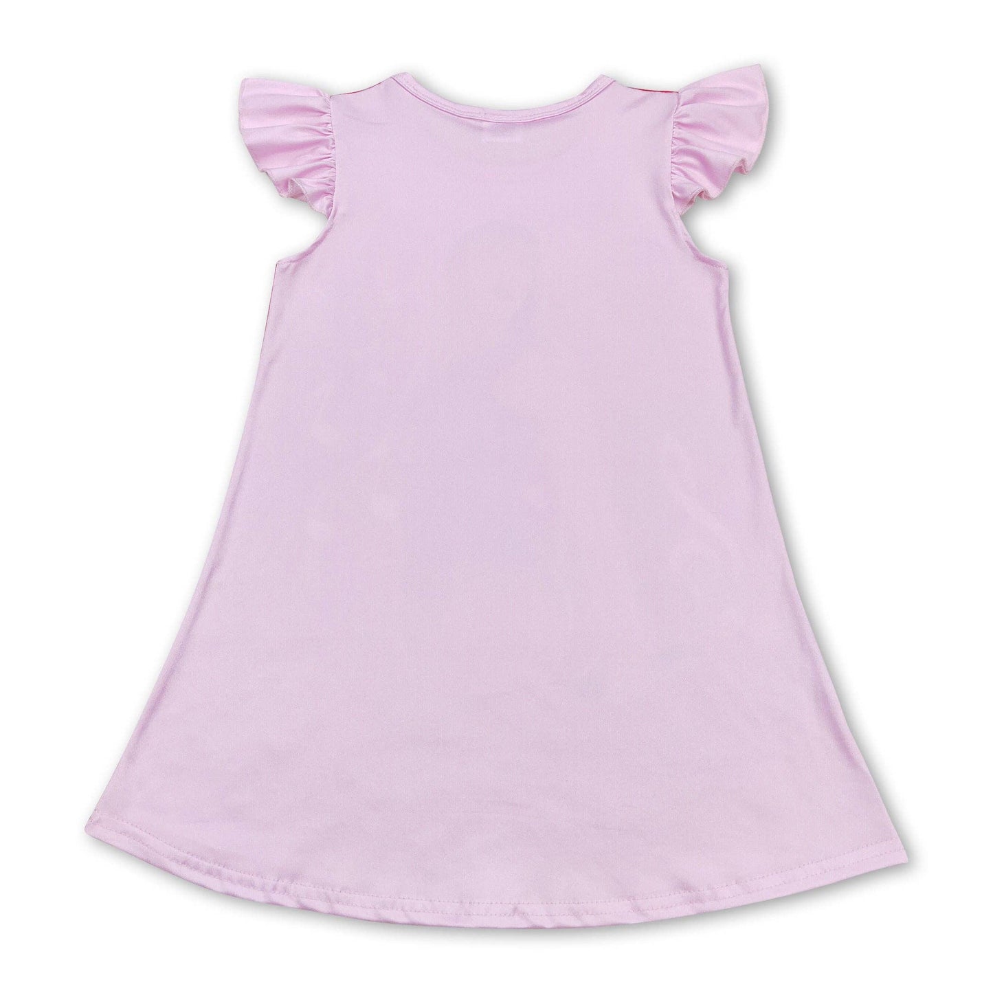 Pink flutter sleeves music singer girls dresses