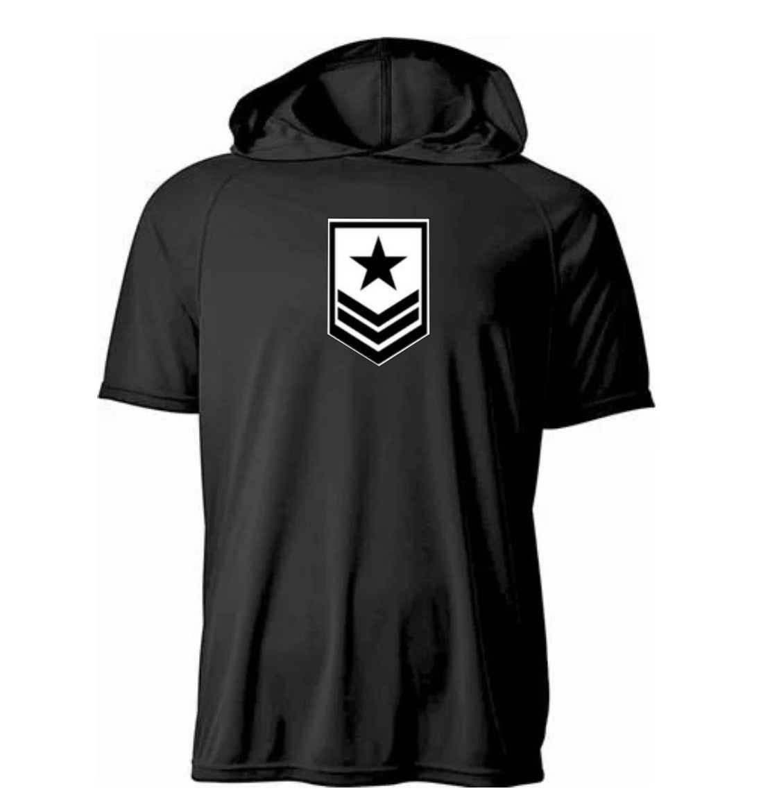 Black hooded top