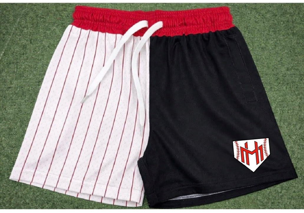 Red/White pinstripe shorts