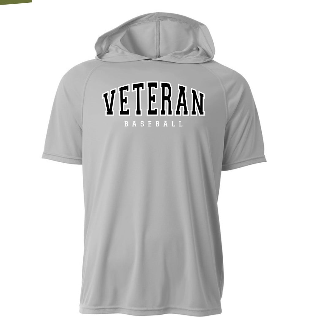 Gray hooded top