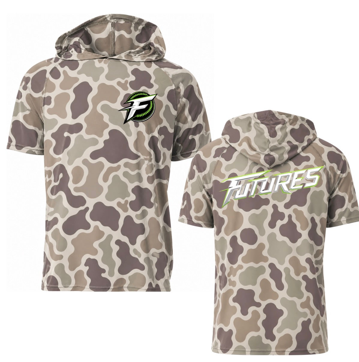 Camo short sleeve hooded dri fit