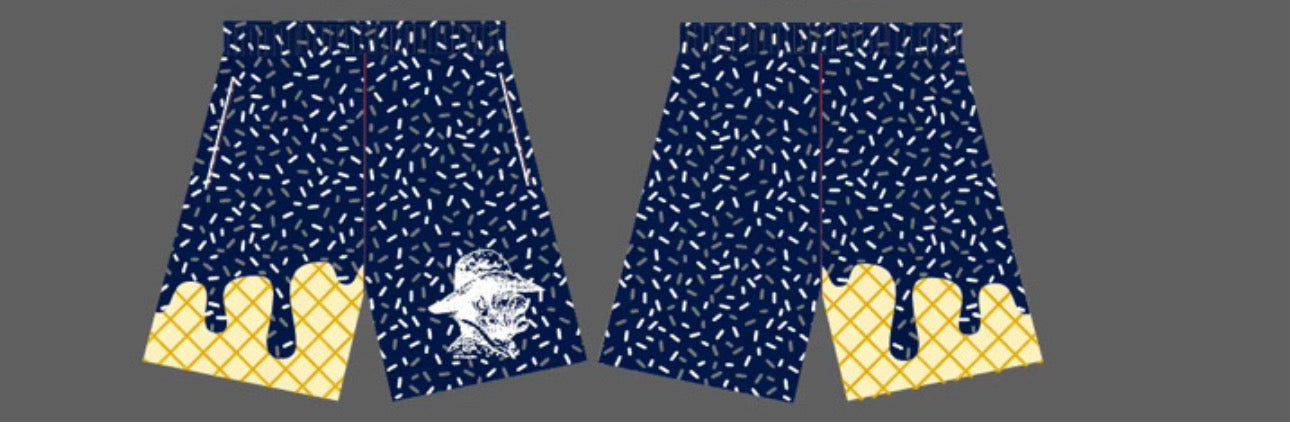 Blue Ice Cream Shorts