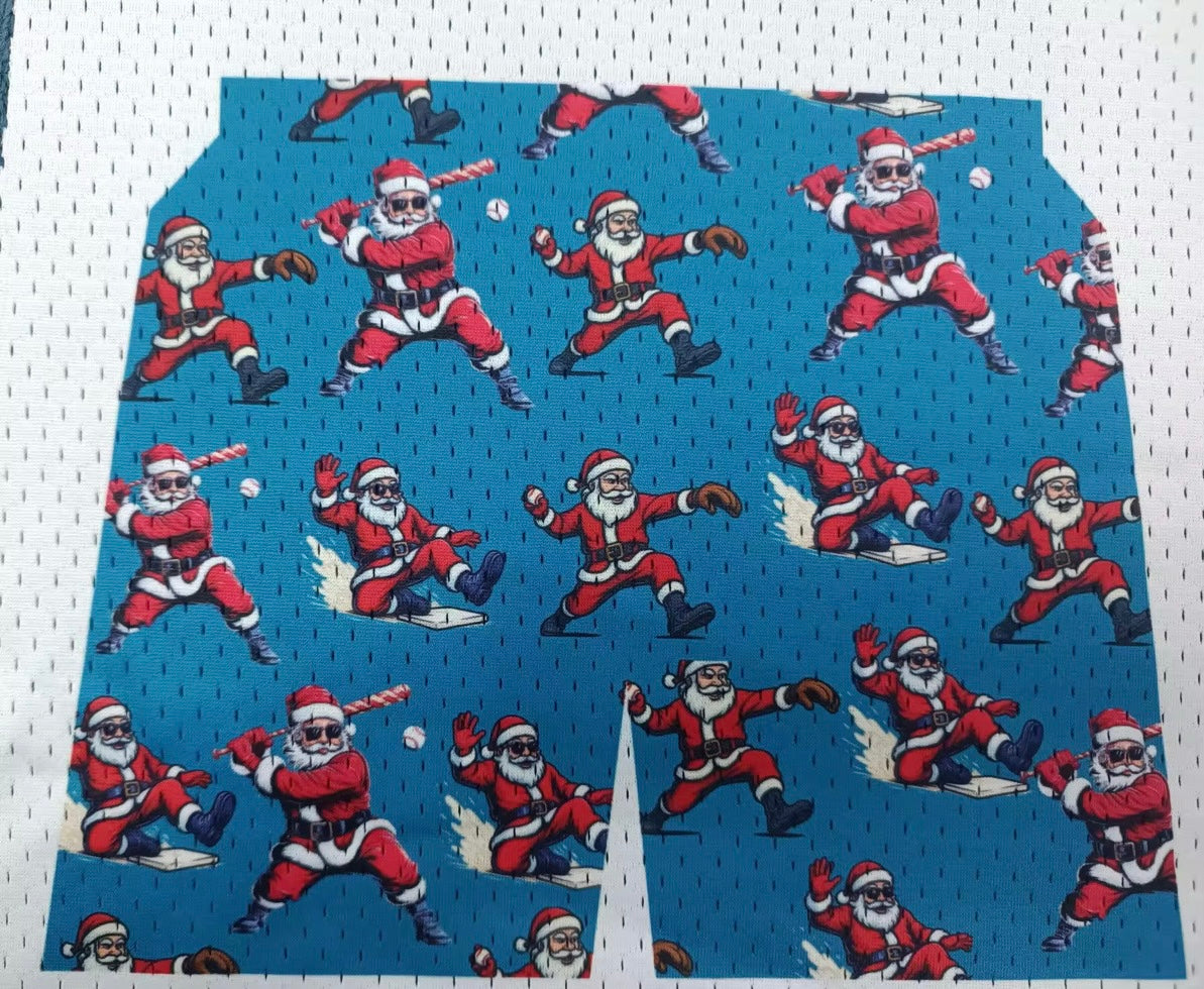 Santa Baseball Shorts *we suggest sizing down one size*