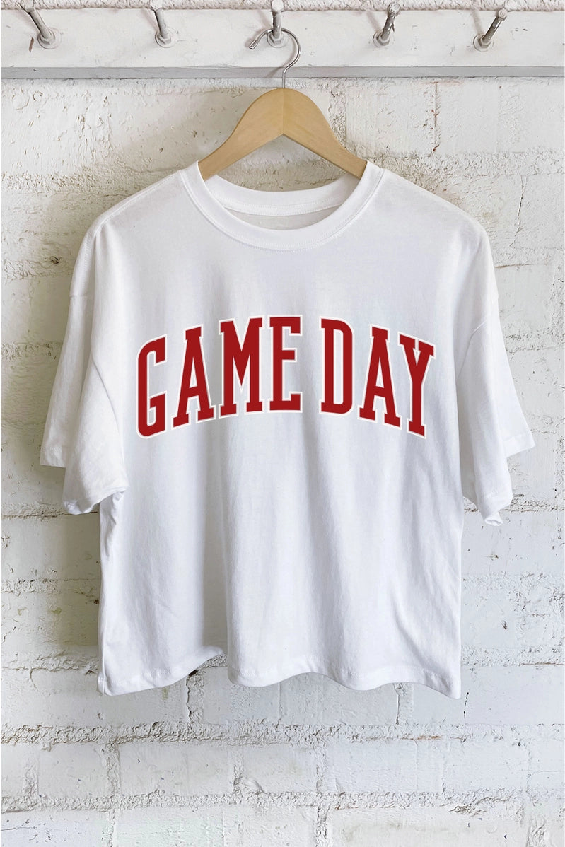 Custom Game Day Long Crop Top