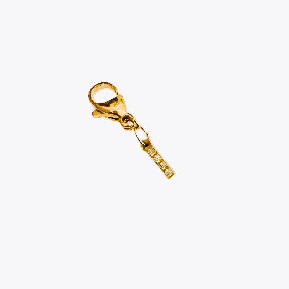 Initial Charm Bar Chanelle Charms - WATERPROOF