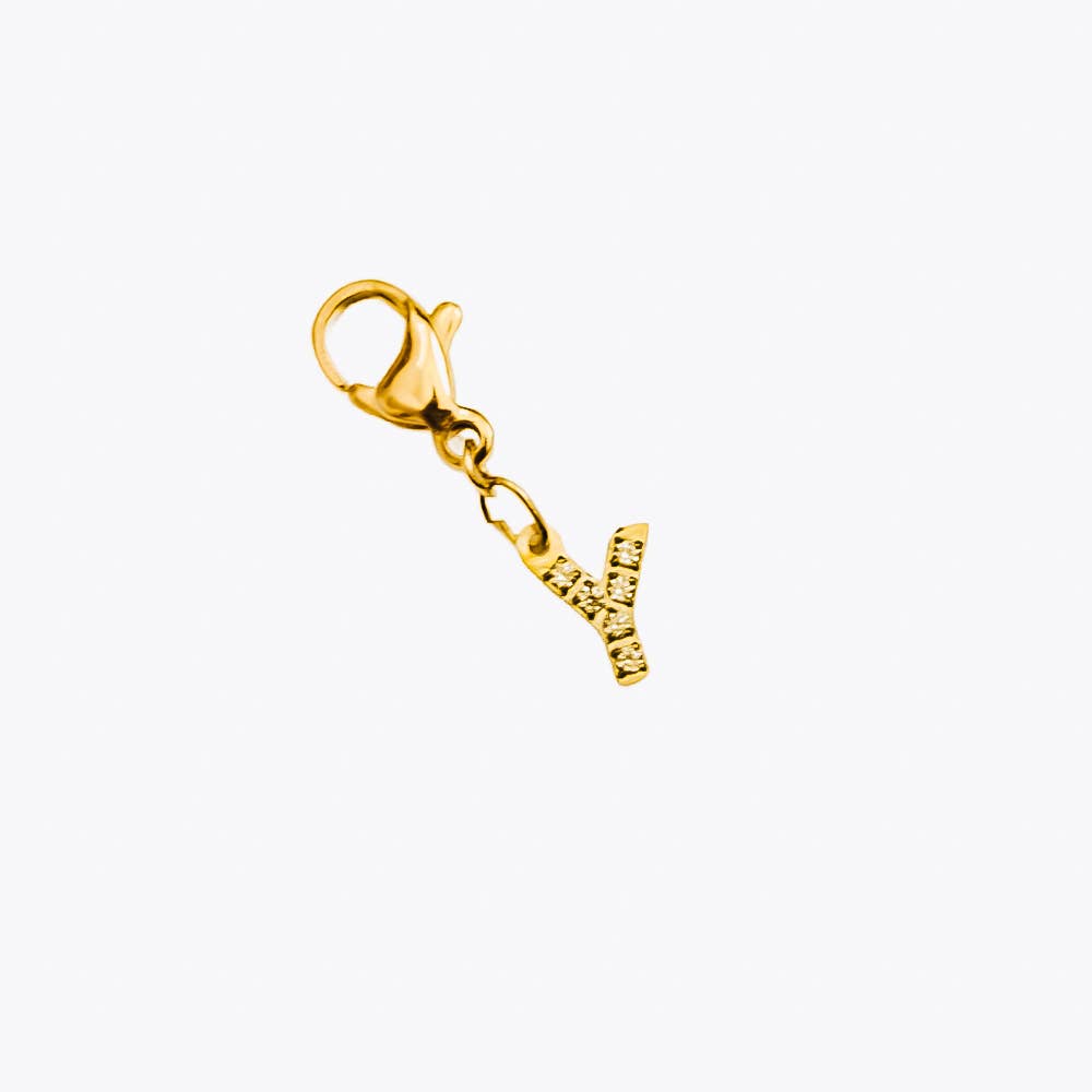 Initial Charm Bar Chanelle Charms - WATERPROOF