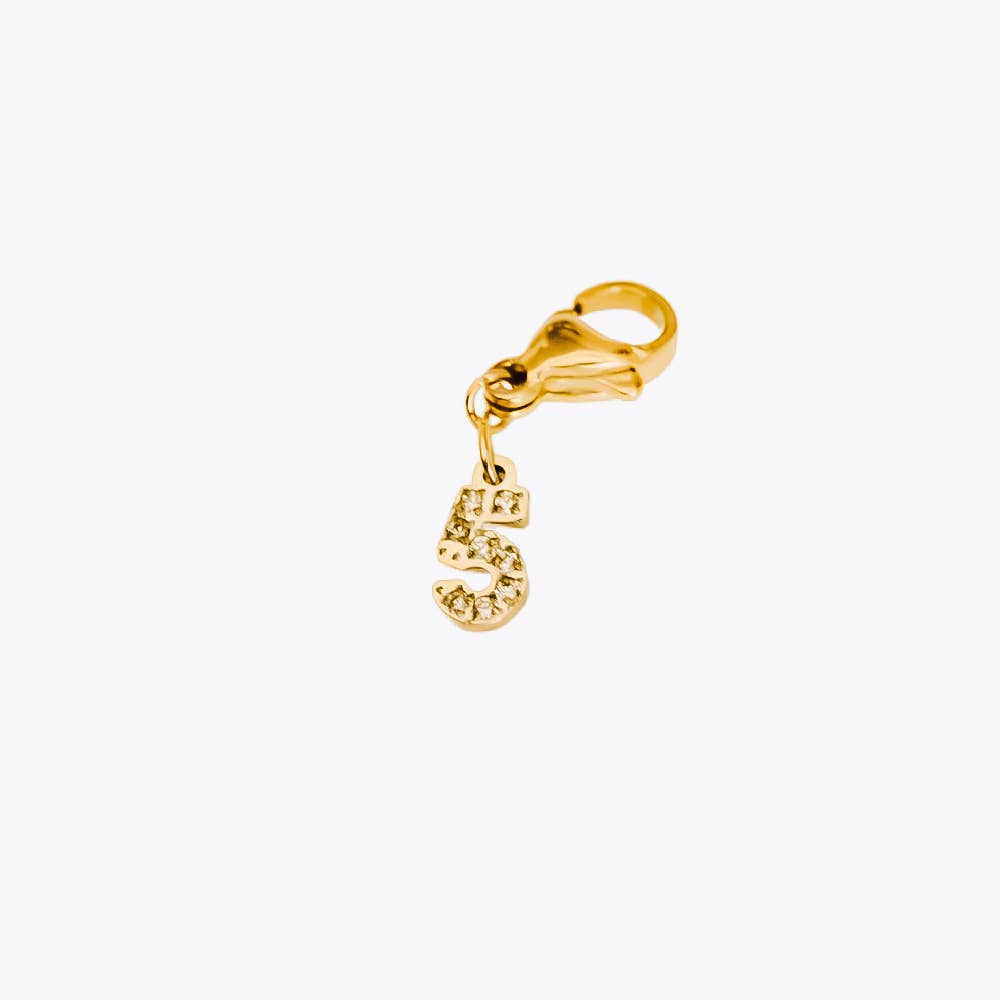 Number Charm Bar Chanelle Charms - WATERPROOF