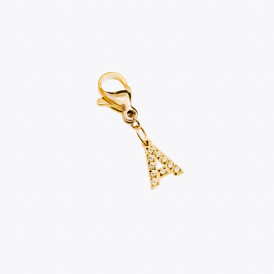 Initial Charm Bar Chanelle Charms - WATERPROOF