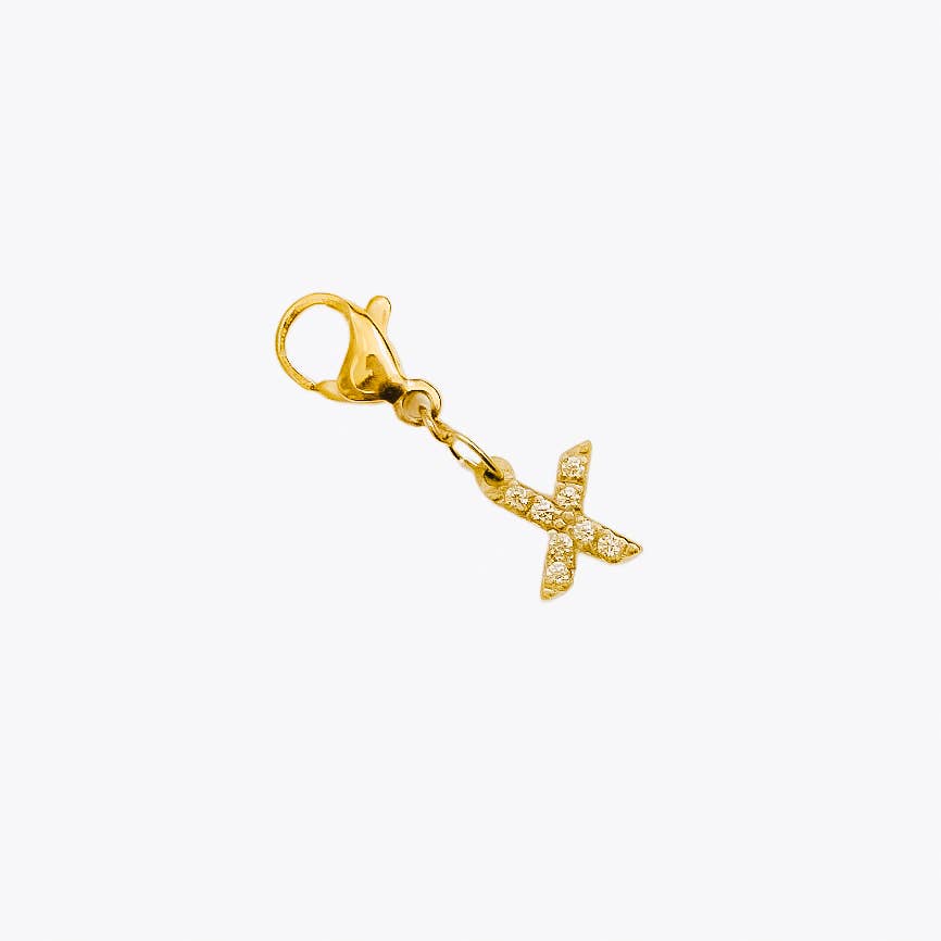 Initial Charm Bar Chanelle Charms - WATERPROOF