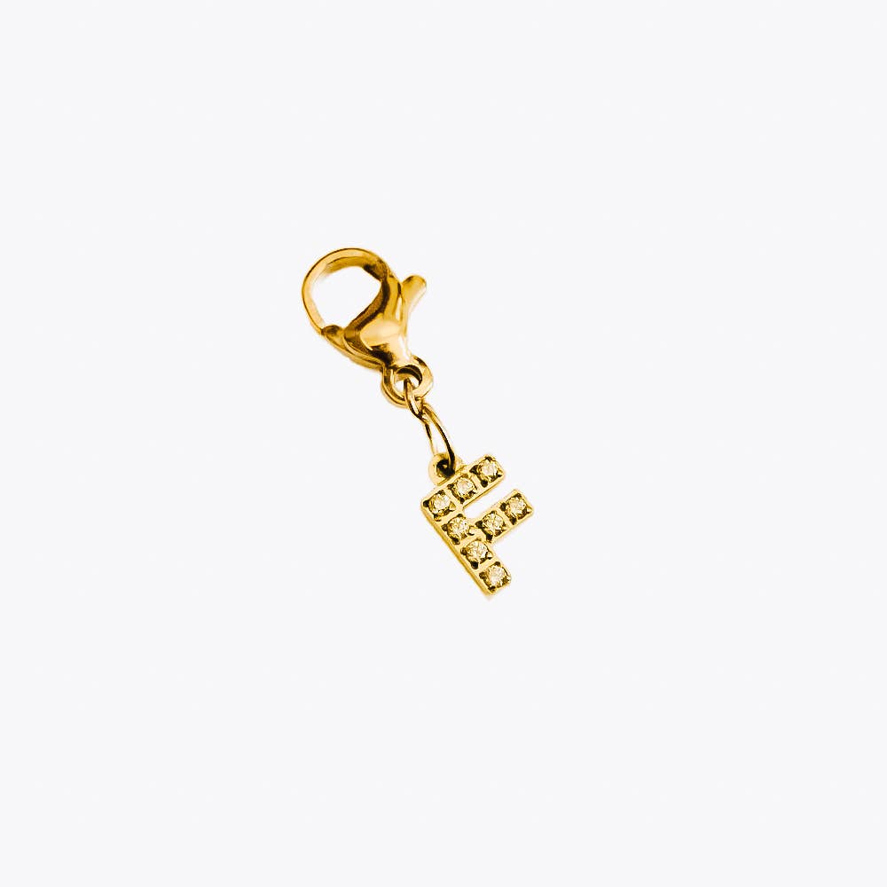 Initial Charm Bar Chanelle Charms - WATERPROOF