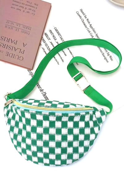 Checkered Crossbody Sling Belt Bag/ Fanny Pack