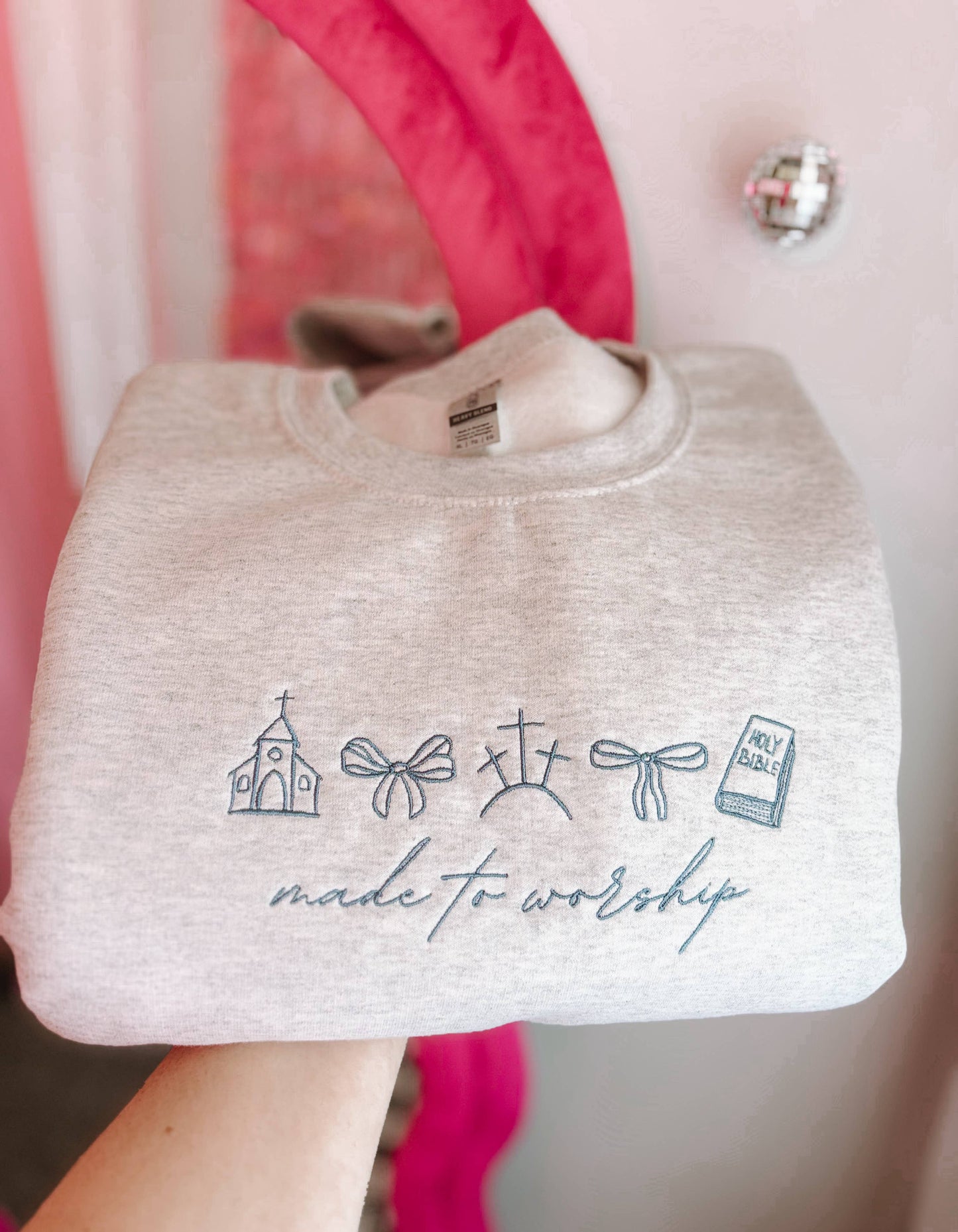 Made To Worship Embroidered Crewneck