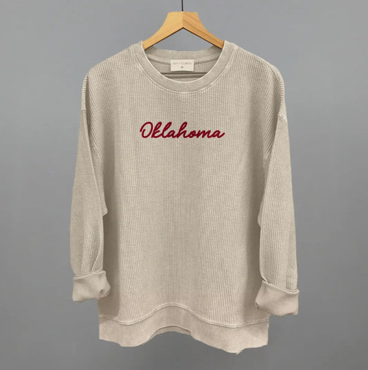 Cursive Oklahoma Sweatshirt