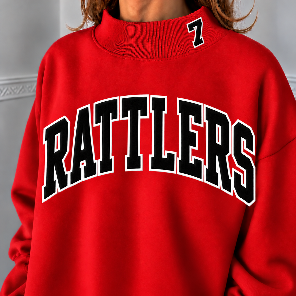Rattlers embroidered mockneck