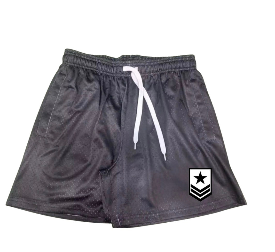 Black Mesh Shorts
