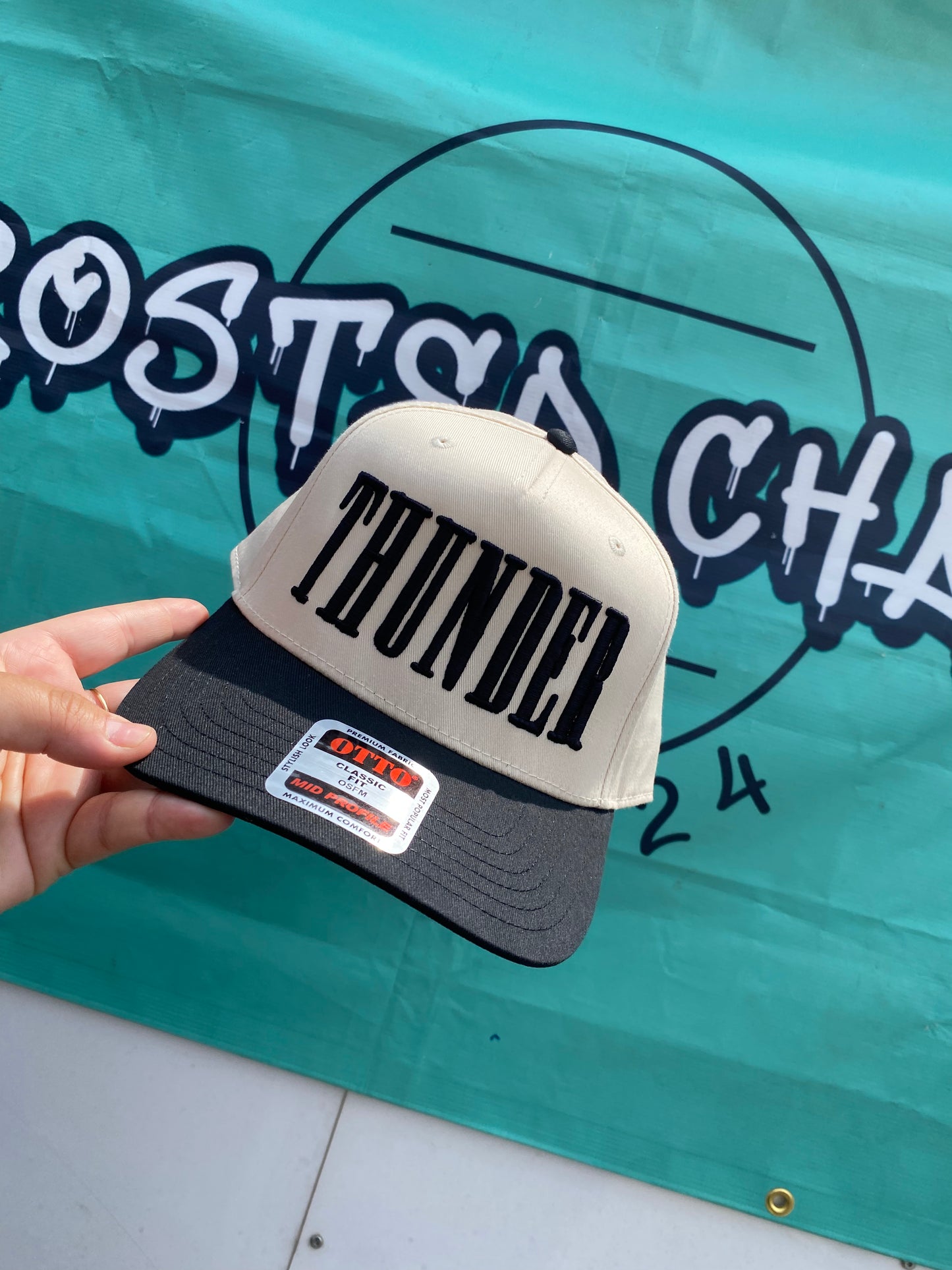 Thunder embroidered hat