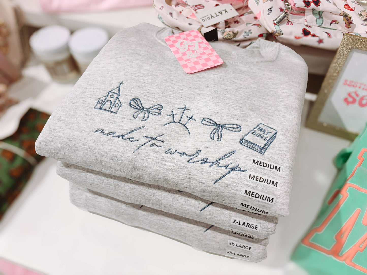 Made To Worship Embroidered Crewneck