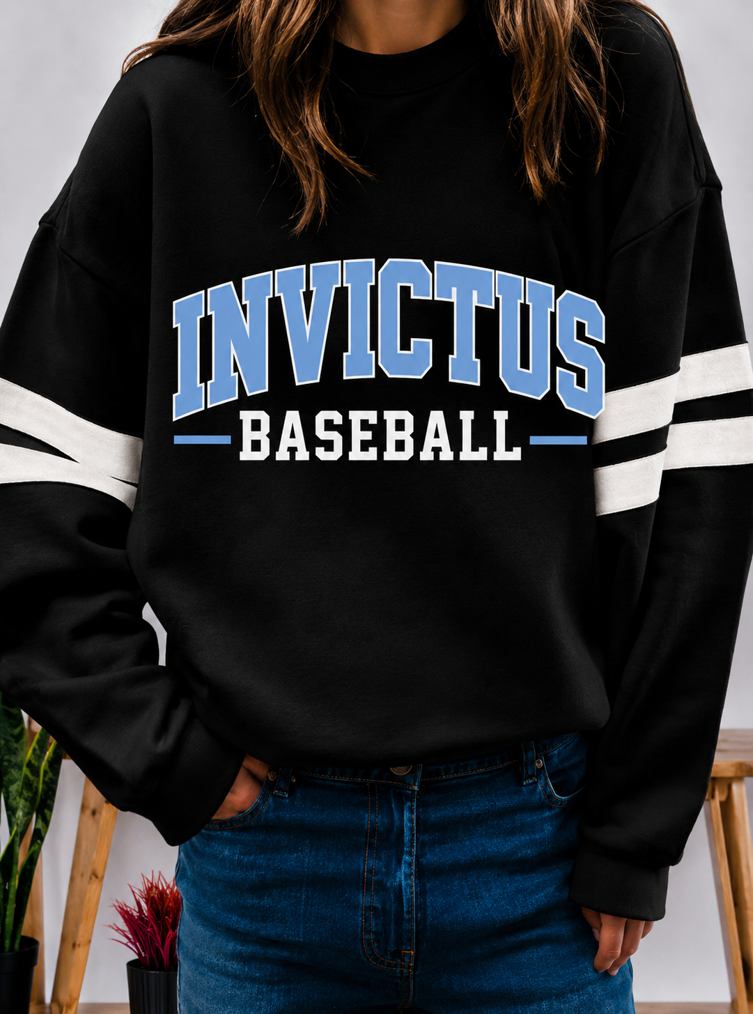 Varsity striped sweatshirt