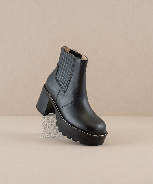 Black Chelsea Platform Boots