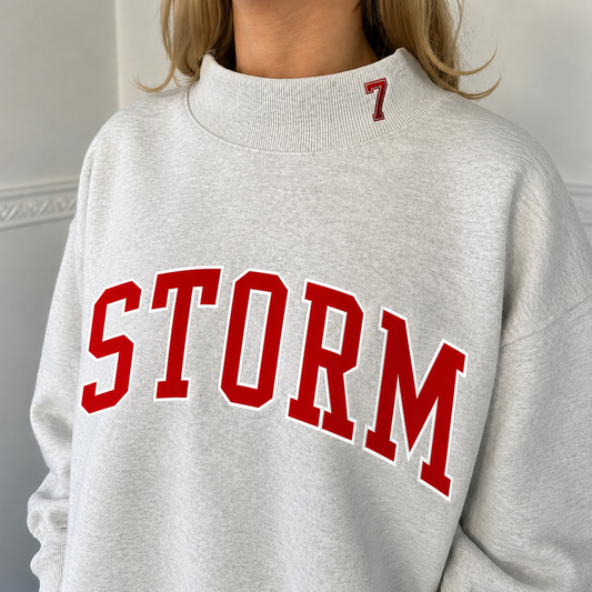 Embroidered Storm Mock neck