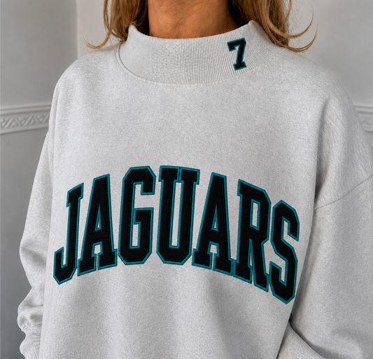 Jaguar embroidered mockneck