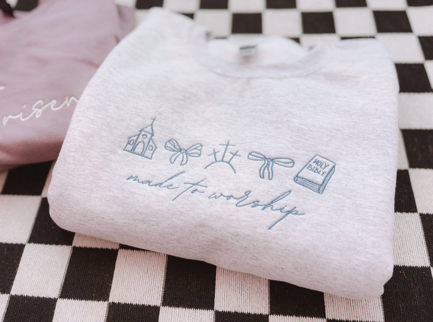 Made To Worship Embroidered Crewneck