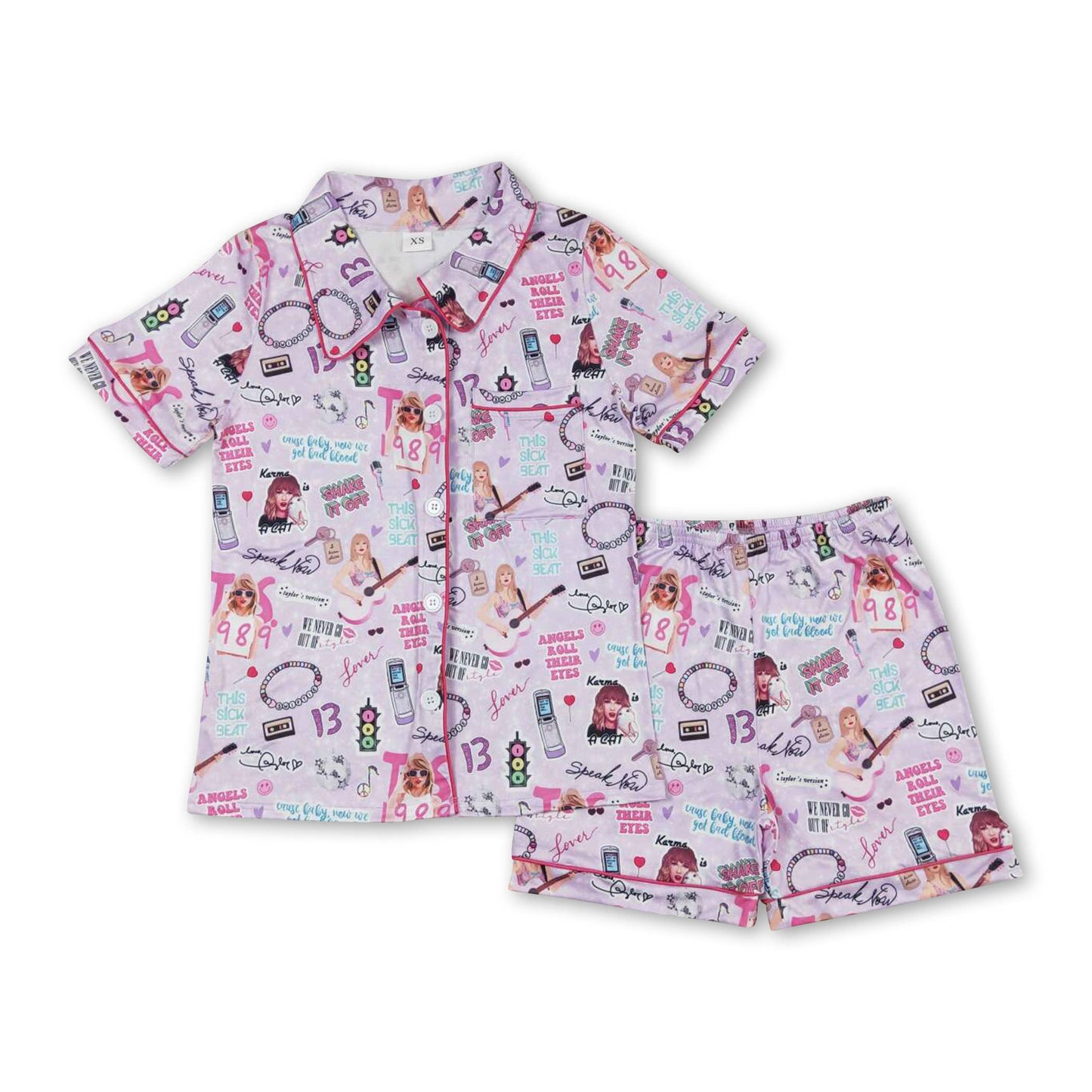 Mommy and me singer button down sleepwear set