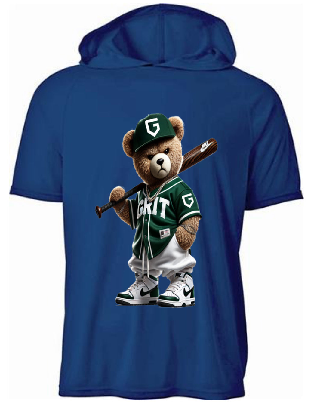 Grit bear hooded short sleeve dri fit