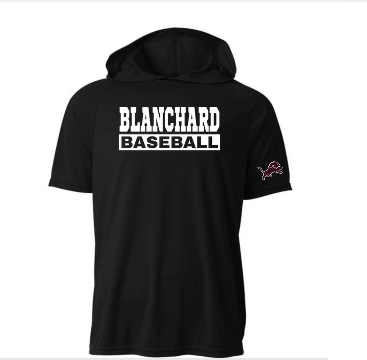 Baseball Hooded Short Sleeve Shirt