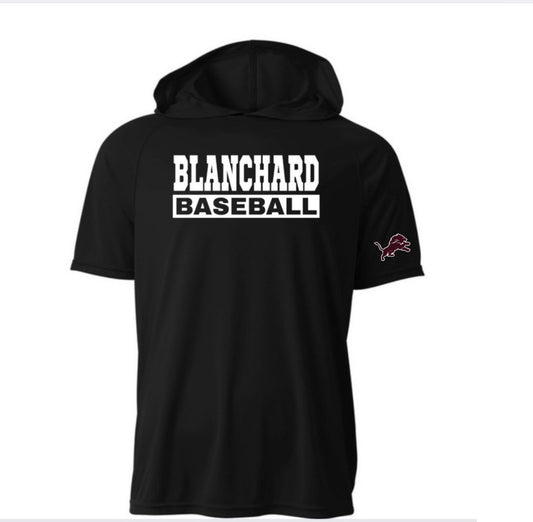 Baseball Hooded Short Sleeve Shirt