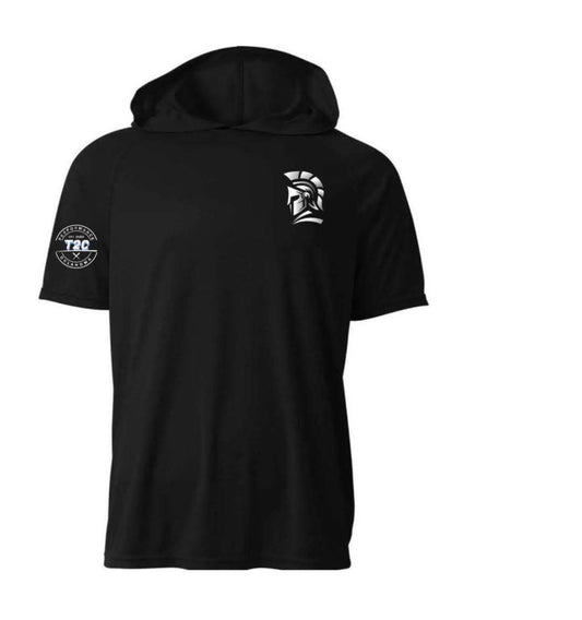 Short sleeve hooded dri fit