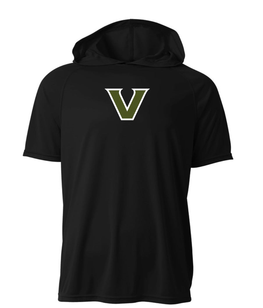 Black hooded top