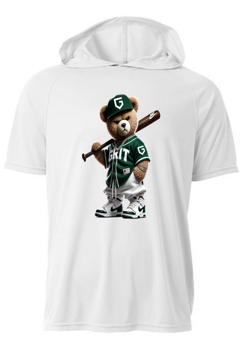 Grit bear hooded short sleeve dri fit
