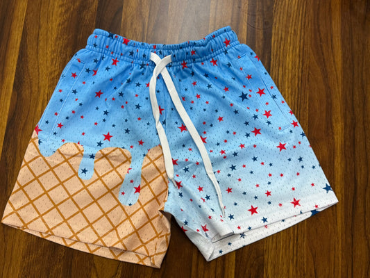 Light blue star shorts