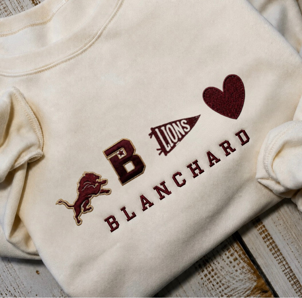 Embroidered sweatshirt