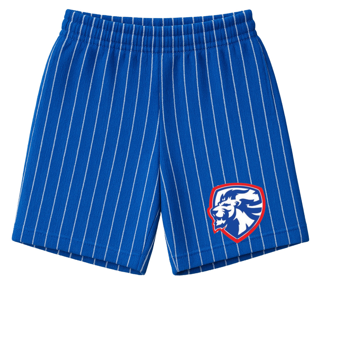 Moore blue pinstripe shorts