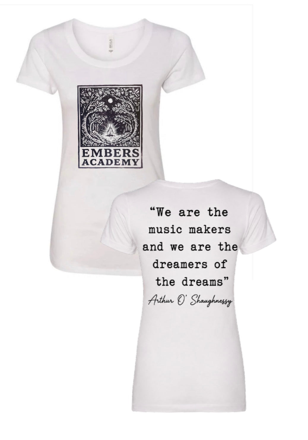 Adult T shirt QUOTE (white)