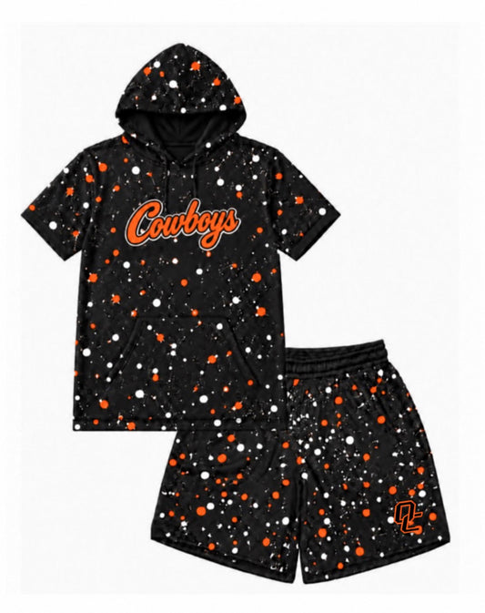 Cowboys splatter shorts