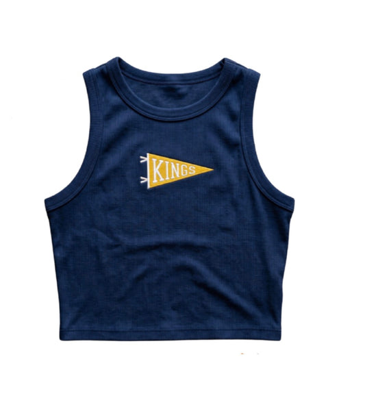 Kings pendant embroidered tank top