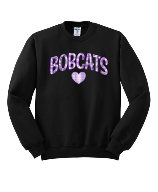 Bobcats Gingham Sweatshirt