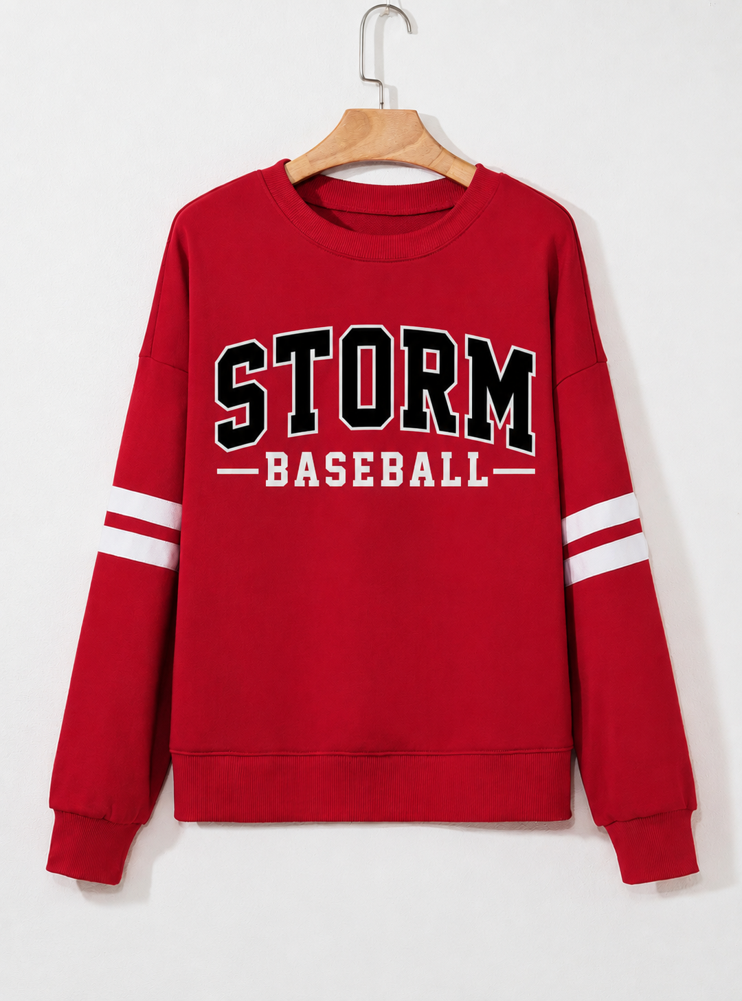 Varsity striped sweatshirt