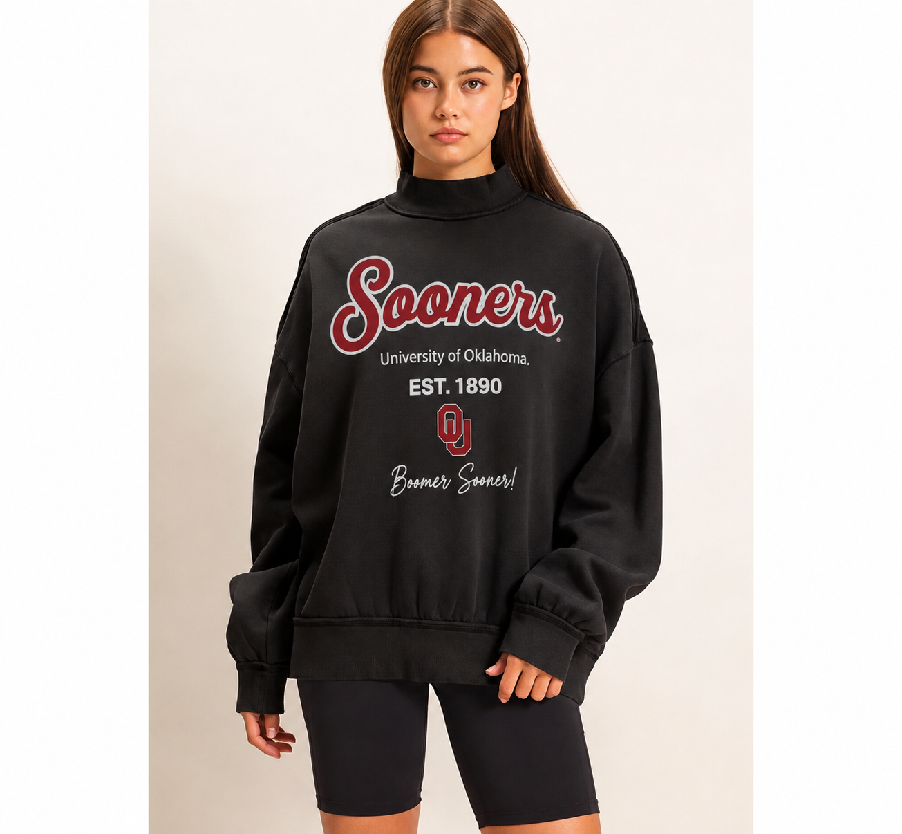 Sooner Vintage mockneck Sweatshirt